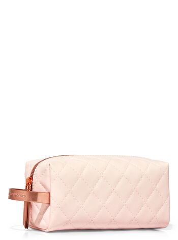 Pink Quilted Cosmetic Bag Cosmetic Bag
