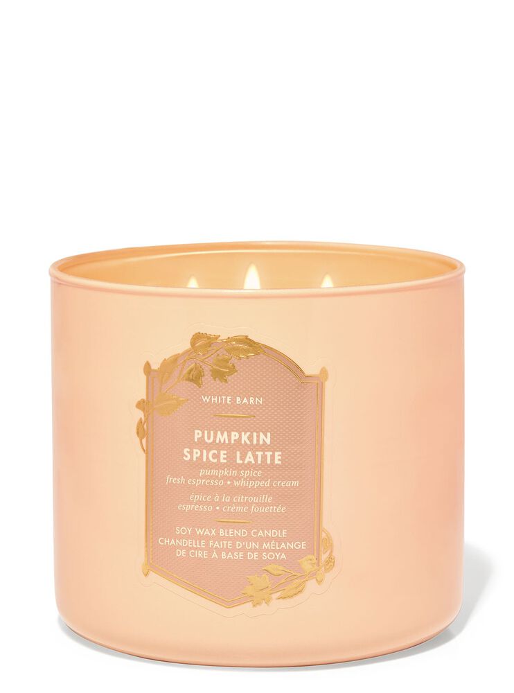 Shop Pumpkin Spice Latte 3-Wick Candle ID Bath Body Works
