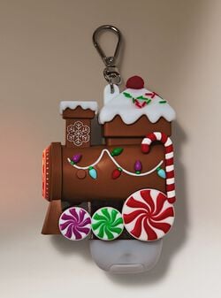 Light-up and Sound-making Gingerbread Train PocketBac Holder Light-up and Sound-making Gingerbread Train PocketBac Holder