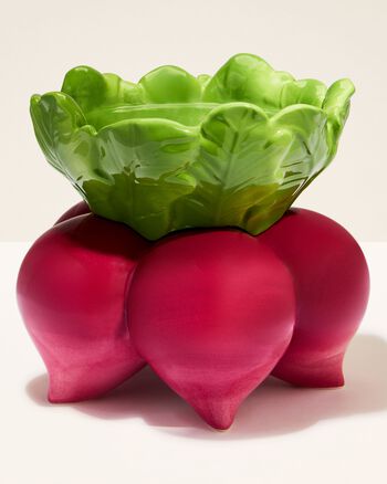 Beet Pedestal 3-Wick Candle Holder 3-Wick Candle Holder