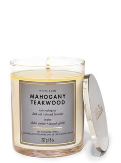 Mahogany Teakwood Single Wick Candle Mahogany Teakwood Single Wick Candle