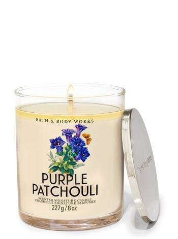 Purple Patchouli Signature Single Wick Candle Single Wick Candle