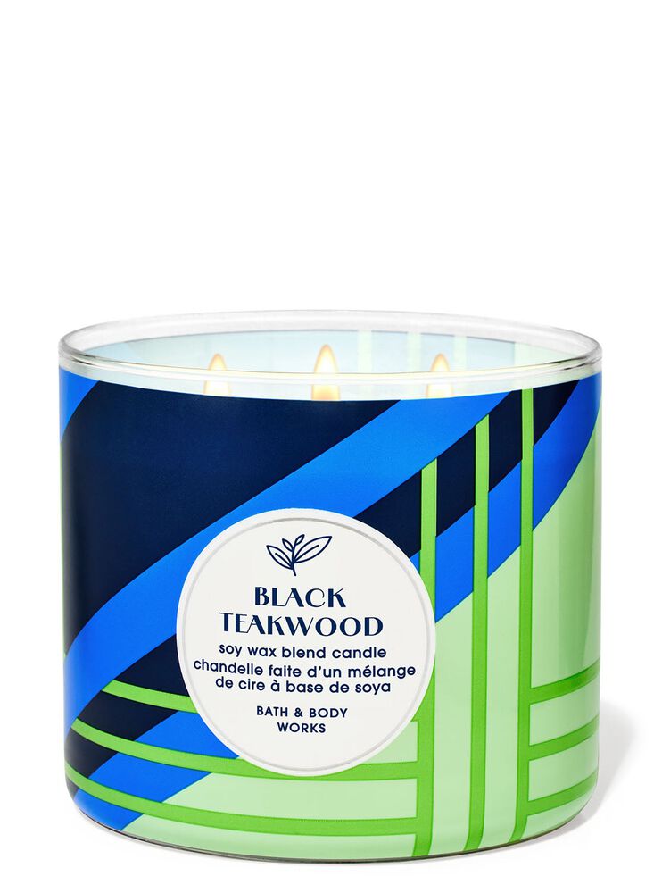 Black Teakwood 3-Wick Candle 3-Wick Candle