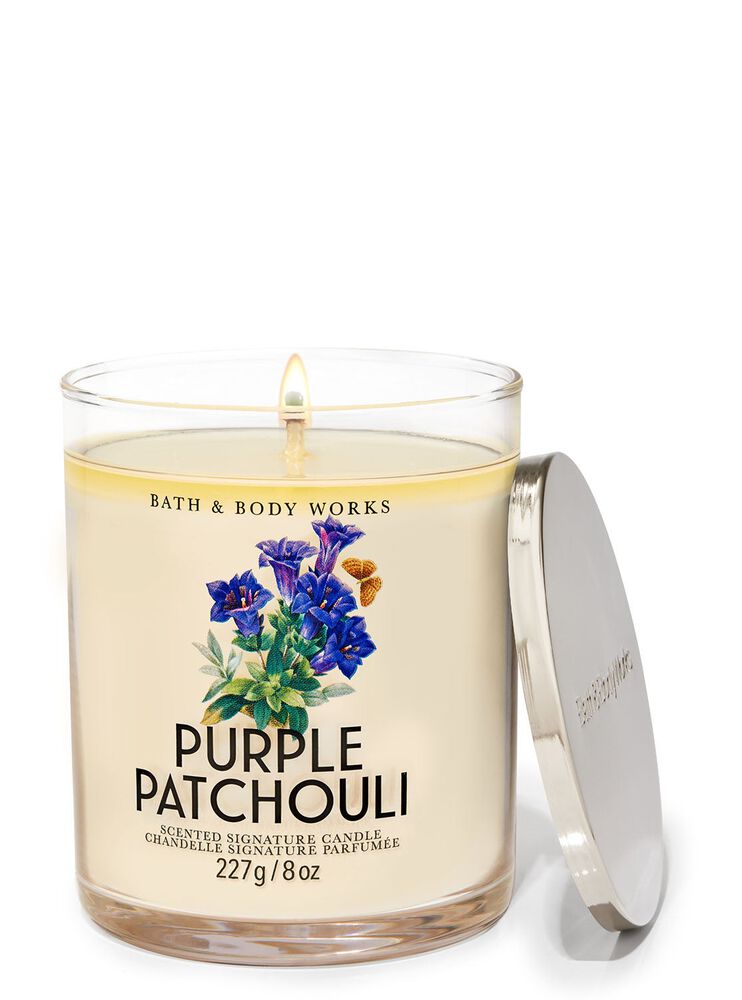 Purple Patchouli Signature Single Wick Candle Single Wick Candle