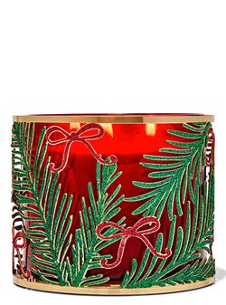 Garland Bows 3-Wick Candle Holder Garland Bows 3-Wick Candle Holder