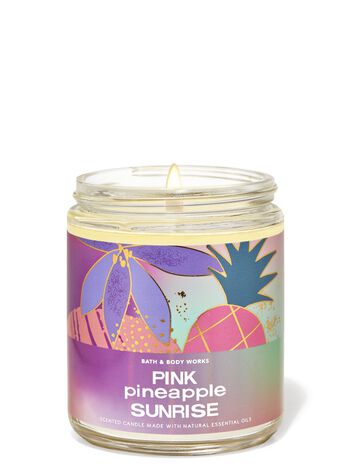 Pink Pineapple Sunrise Single Wick Candle Single Wick Candle