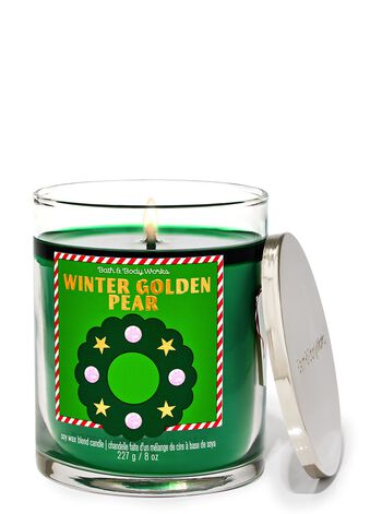 Winter Golden Pear Single Wick Candle Single Wick Candle