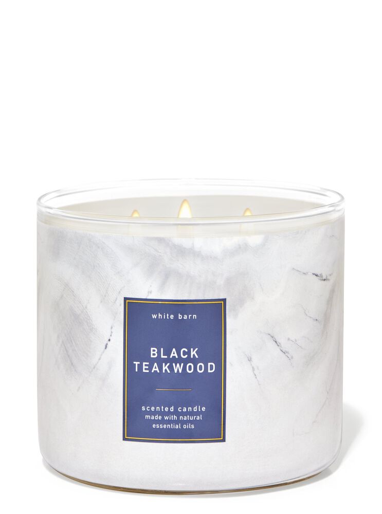Black Teakwood 3-Wick Candle 3-Wick Candle