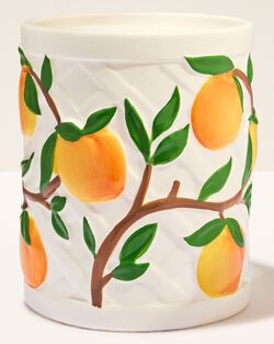 Vera Bradley Peach Pedestal 3-Wick Candle Holder image number null