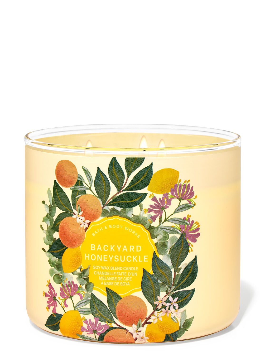 Shop Backyard Honeysuckle 3-Wick Candle | ID Bath & Body Works