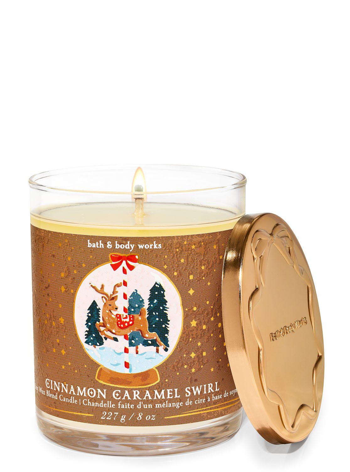 Shop Cinnamon Caramel Swirl Single Wick Candle | ID Bath & Body Works