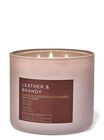 Leather & Brandy 3-Wick Candle image number null