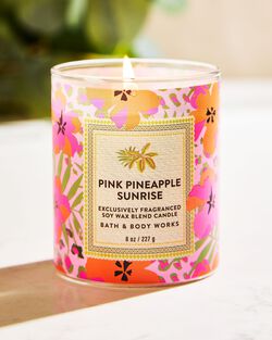 Pink Pineapple Sunrise Single Wick Candle image number null