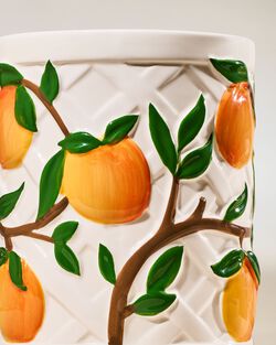 Vera Bradley Peach Pedestal 3-Wick Candle Holder image number null