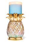 Gold Glass Pineapple 3-Wick Candle Holder image number null