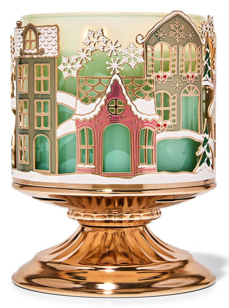 Village Scene 3-Wick Candle Holder 3-Wick Candle Holder