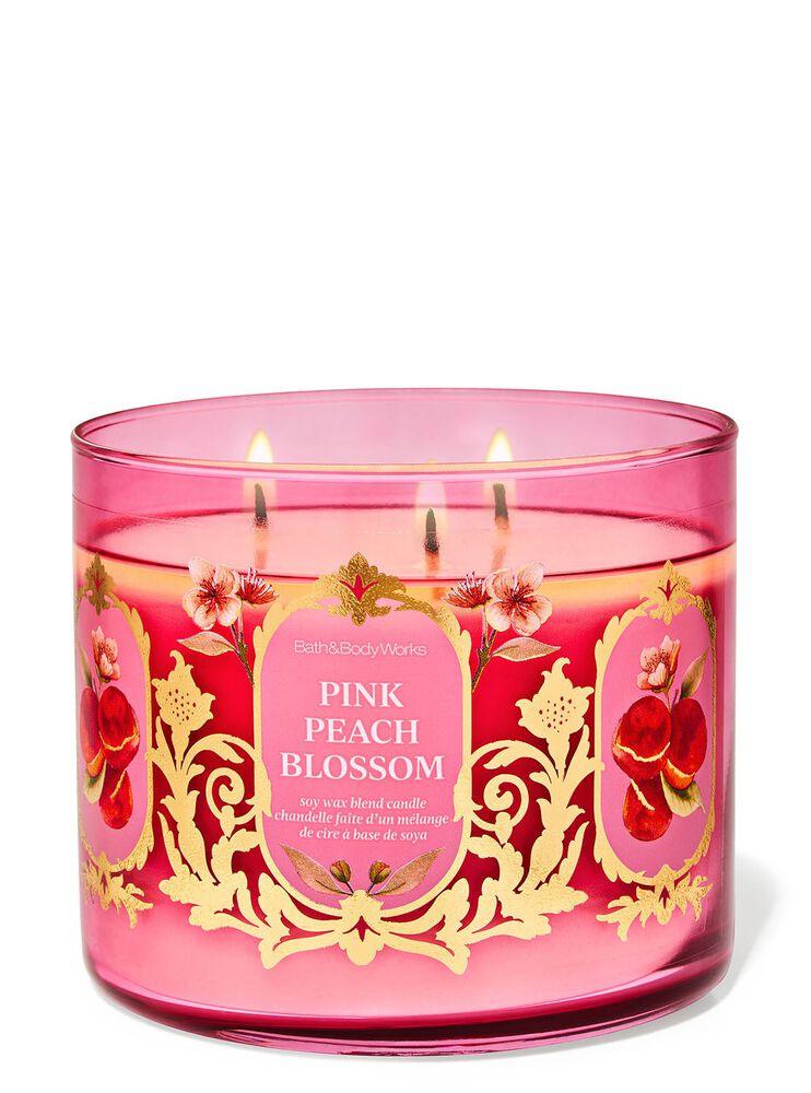 Pink Peach Blossom 3-Wick Candle 3-Wick Candle