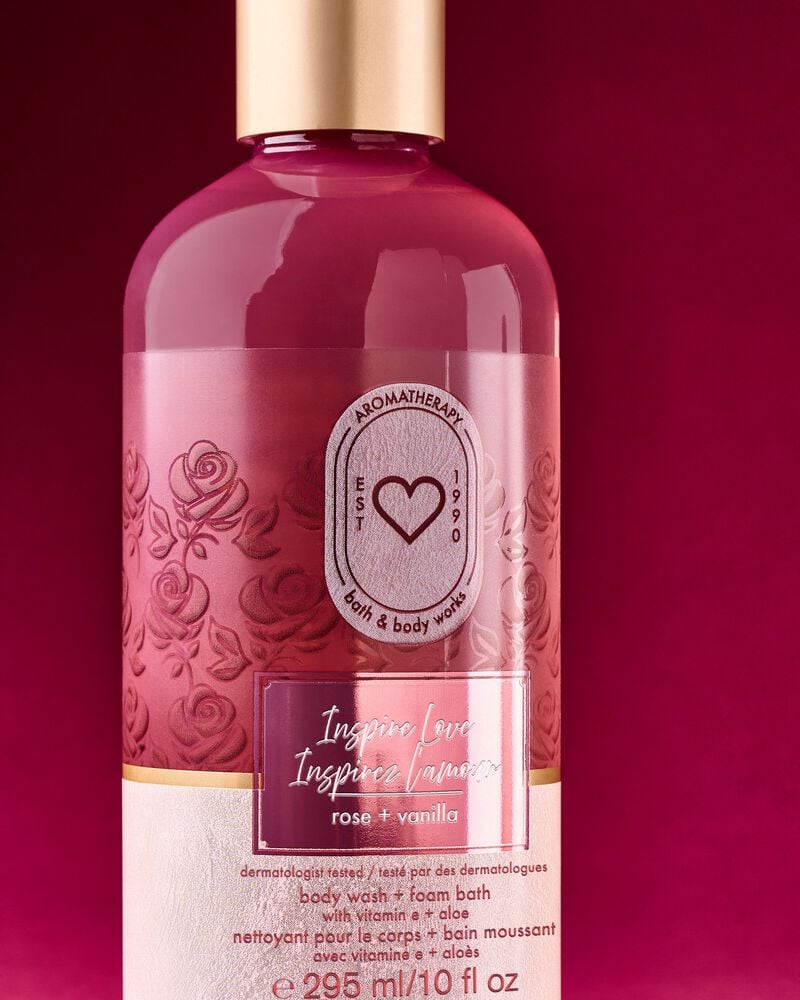 Inspire Love: Rose + Vanilla Body Wash & Foam Bath Body Wash & Foam Bath