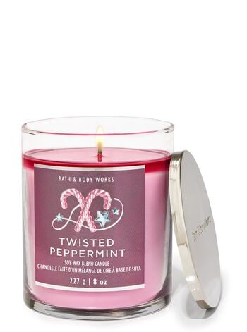 Twisted Peppermint Single Wick Candle Single Wick Candle