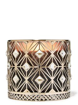 Diamond Bling 3-Wick Candle Holder