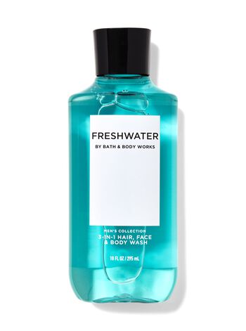 Freshwater Body Wash & Shower Gel 3-in-1 Hair, Face & Body Wash