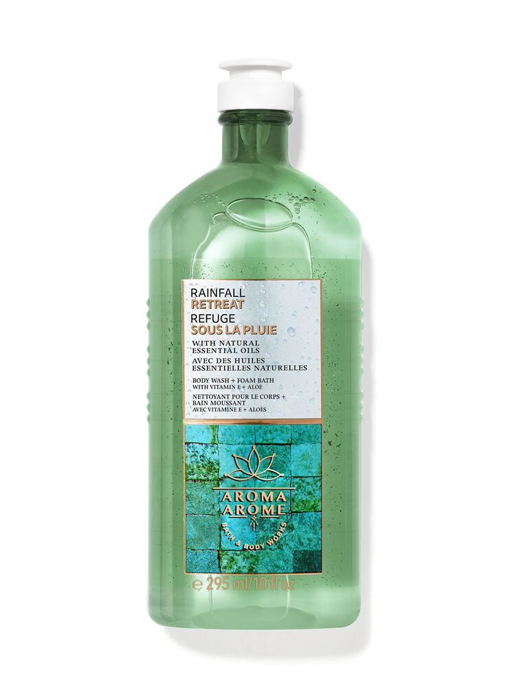 Rainfall Retreat: Cucumber Cedarwood Body Wash and Foam Bath Body Wash and Foam Bath