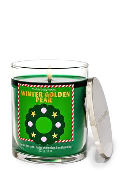 Winter Golden Pear Single Wick Candle Winter Golden Pear Single Wick Candle