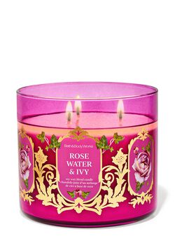 Rose Water & Ivy 3-Wick Candle Rose Water & Ivy 3-Wick Candle