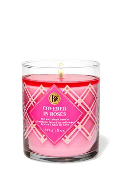 Covered In Roses Single Wick Candle Covered In Roses Single Wick Candle