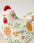 Floral Chicken Pedestal 3-Wick Candle Holder image number null