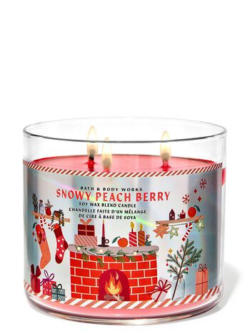 Snowy Peach Berry 3-Wick Candle 3-Wick Candle