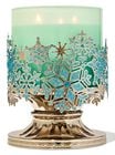 Stained Glass Snowflakes 3-Wick Candle Holder image number null