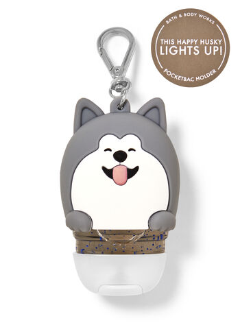 Light-Up Happy Husky PocketBac Holder
