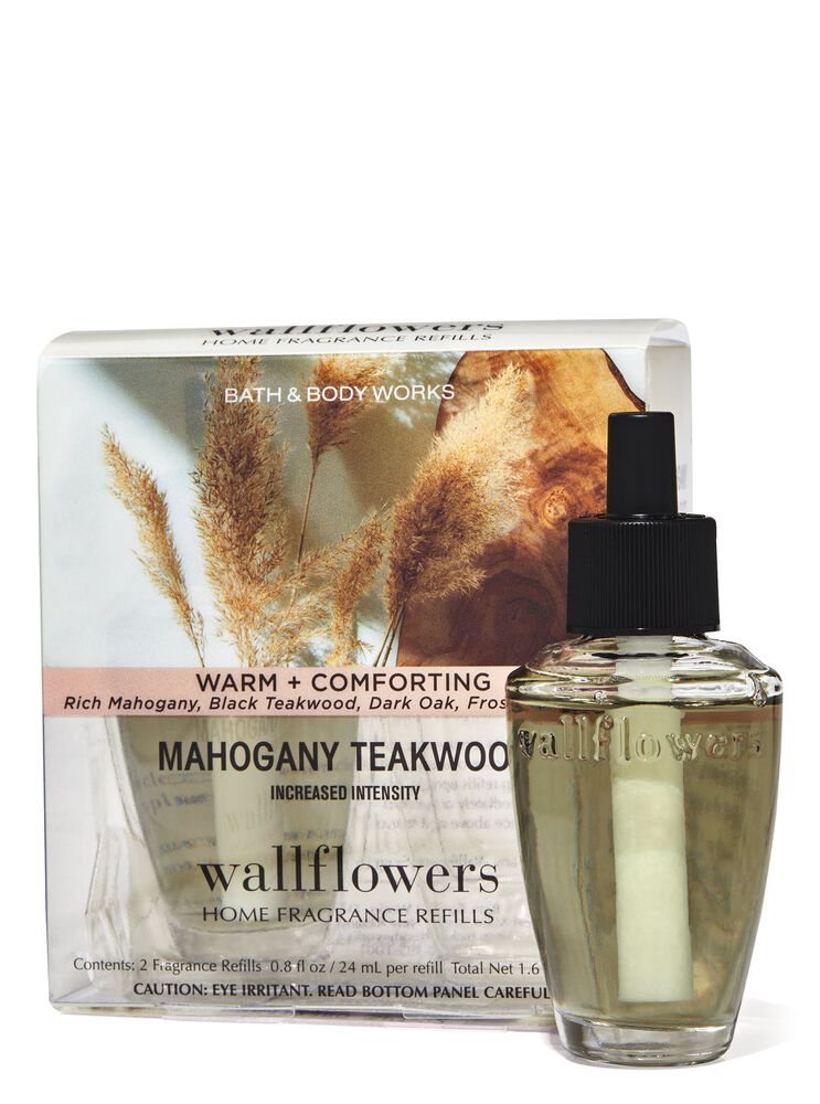 Mahogany Teakwood Increased Intensity Wallflowers Refills 2-Pack Wallflowers Fragrance Refills, 2-Pack