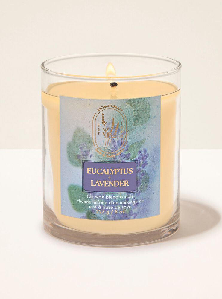 Eucalyptus + Lavender Single Wick Candle Single Wick Candle