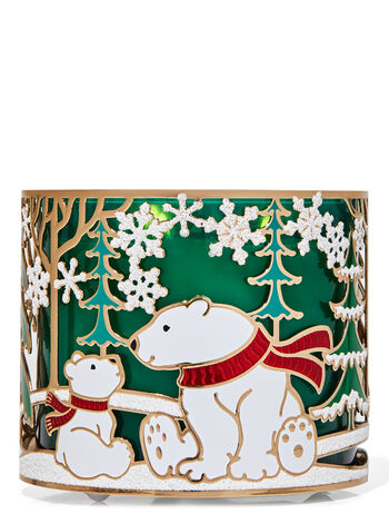 Polar Bear Scene 3-Wick Candle Holder 3-Wick Candle Holder