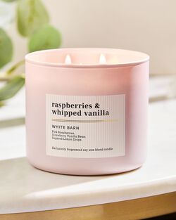 Raspberries & Whipped Vanilla 3-Wick Candle image number null