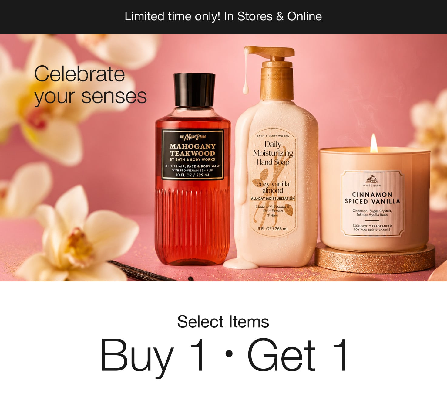Select Items, Buy 1 Get 1 Free