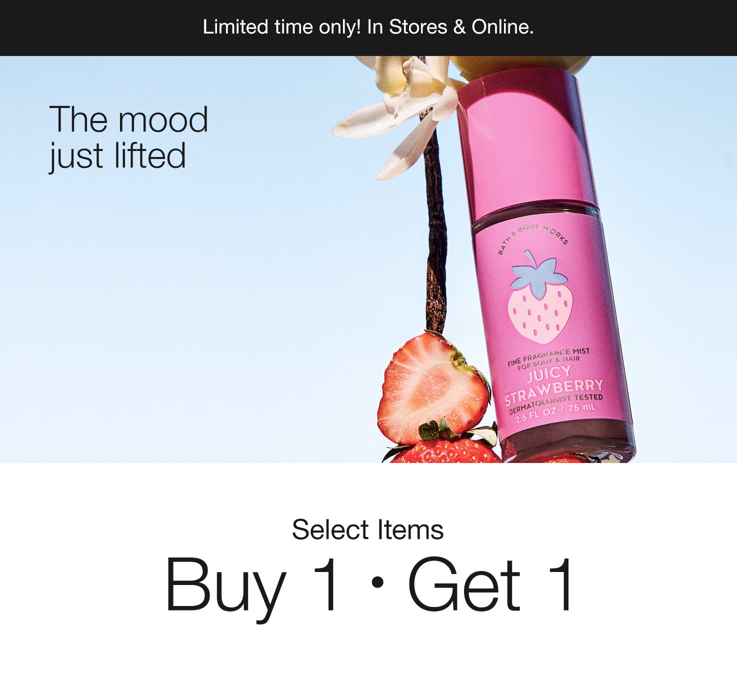 Select Items, Buy 1 Get 1 Free