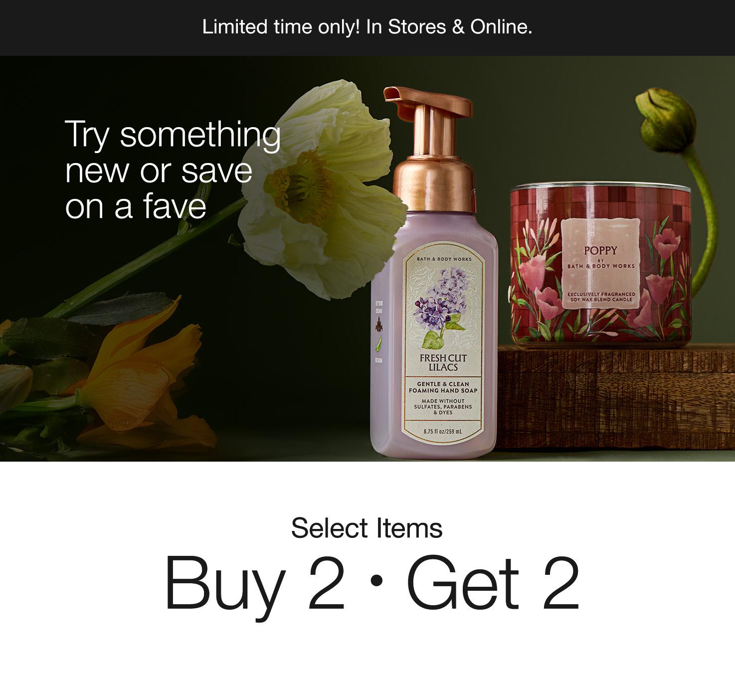 Select Items, Buy 2 Get 2 Free